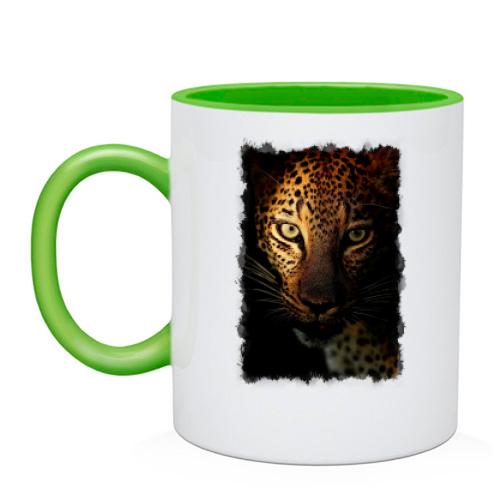 Чашка со злым леопардом
