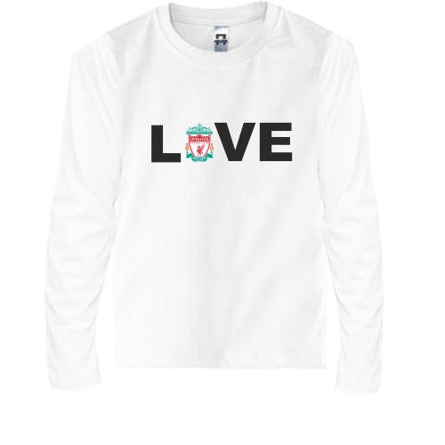 Детская футболка с длинным рукавом LOVE Liverpool