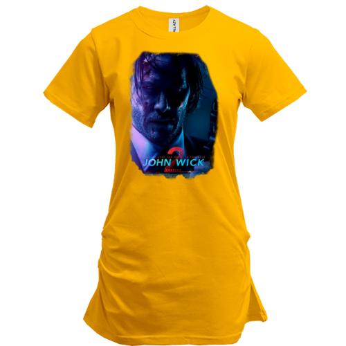 Подовжена футболка з силуетом Джона УІКа (Джон Вік 2)