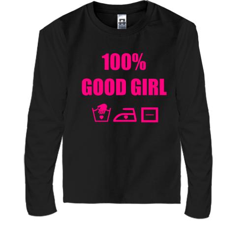 Детская футболка с длинным рукавом 100% Good girl