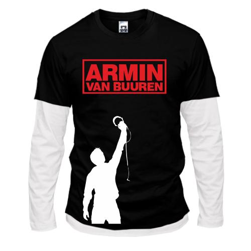 Лонгслив комби Armin Van Buuren (с силуэтом)