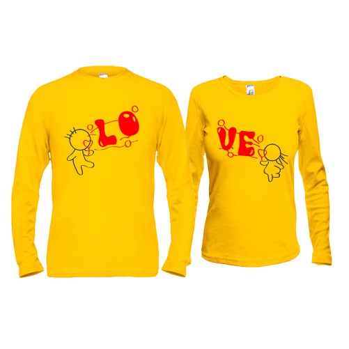 Парные лонгсливы Love  3