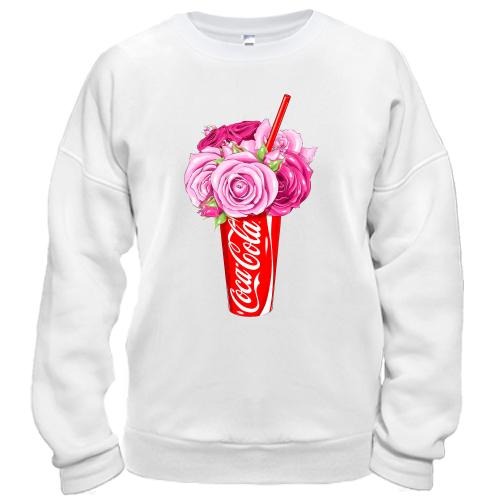 Свитшот Coca-Cola с цветами