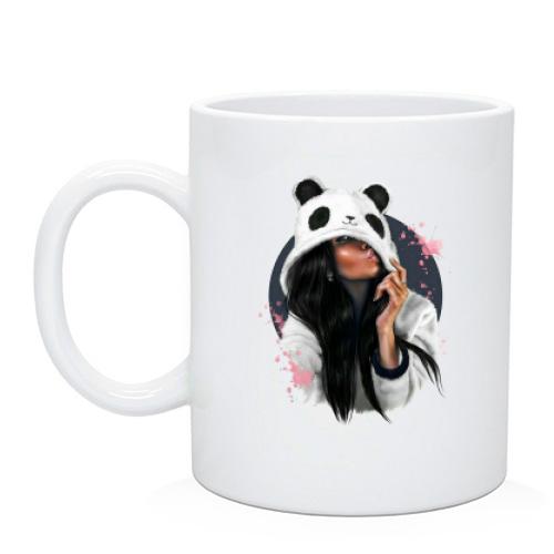 Чашка Девушка панда