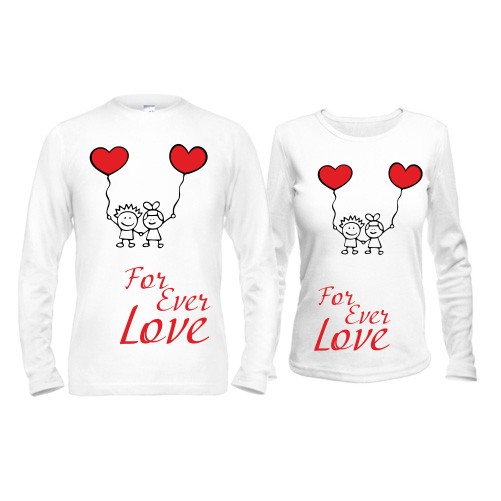 Парные лонгсливы Forever love