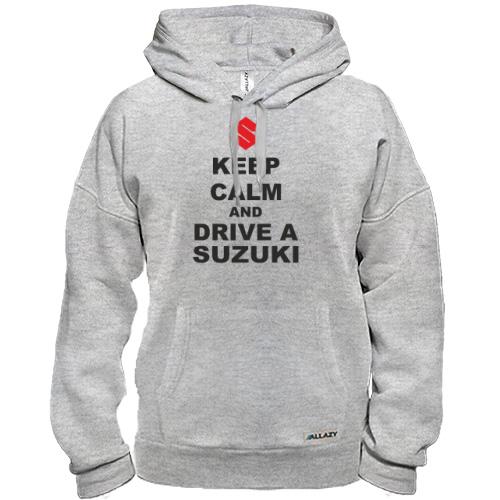 Толстовка Keep calm and drive a SUZUKI