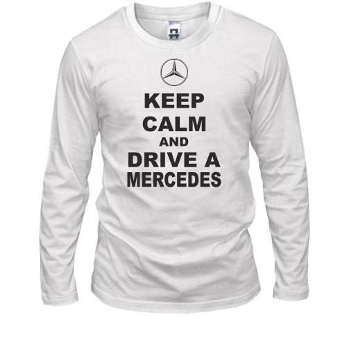 Лонгслив Keep calm and drive a Mercedes