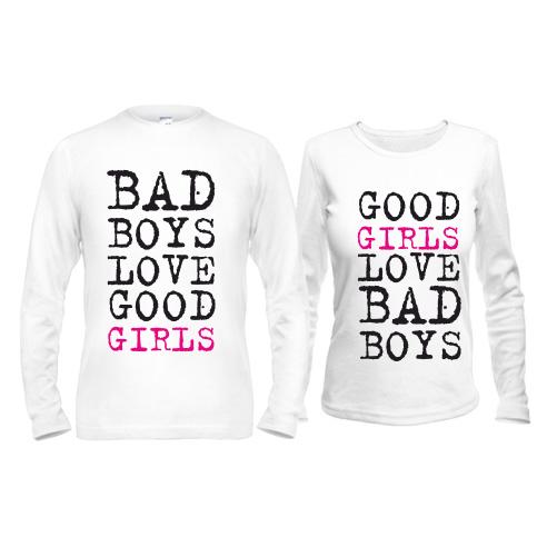 Парные лонгсливы Bad boys - Bad girls