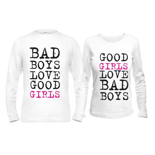 Парные лонгсливы Bad boys - Bad girls