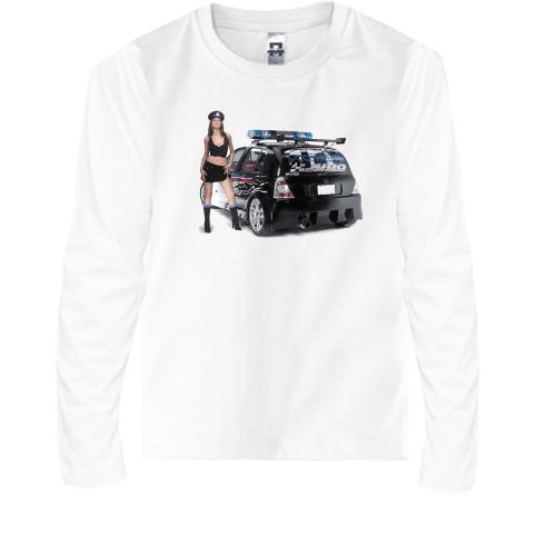 Дитячий лонгслів Police car