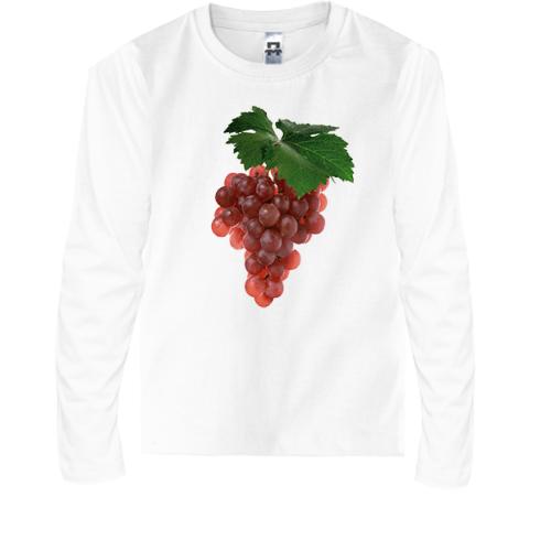 Детская футболка с длинным рукавом с гроздью винограда