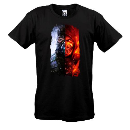 Футболка с Sub Zero и Скорпионом из Mortal Kombat