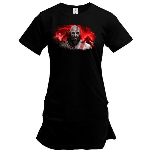 Подовжена футболка з Кратосом з God of War