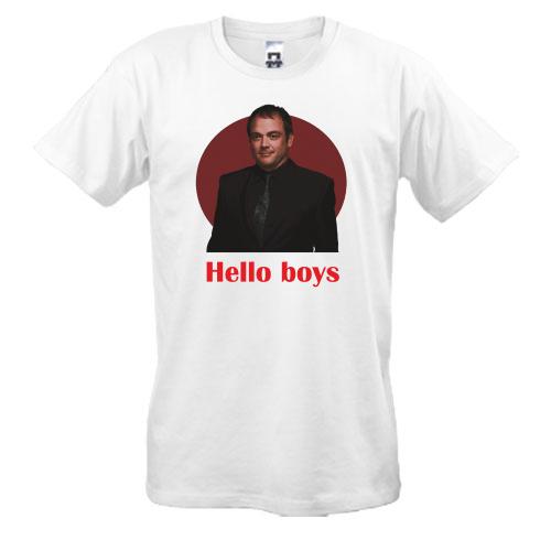Футболка з Кроули - hallo boys