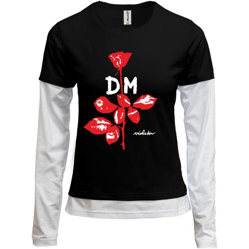 Комбінований лонгслів Depeche Mode large rose