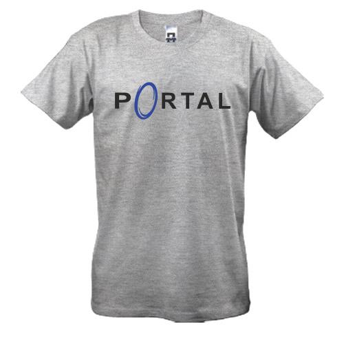 Футболка с логотипом игры Portal