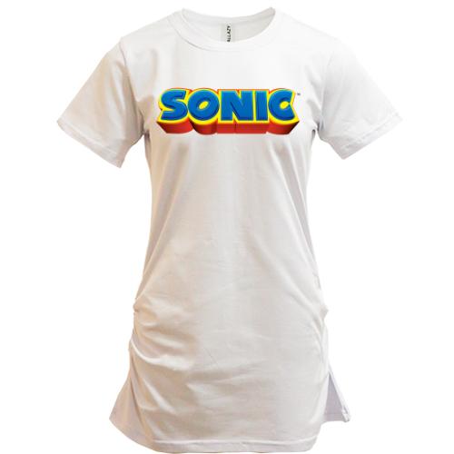Подовжена футболка з логотипом гри SONIC