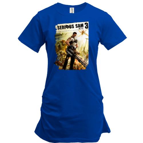 Подовжена футболка з постером гри Serious Sam 3
