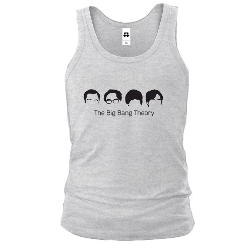 Чоловіча майка із силуетами героїв серіалу та написом «The Big Bang Theory»