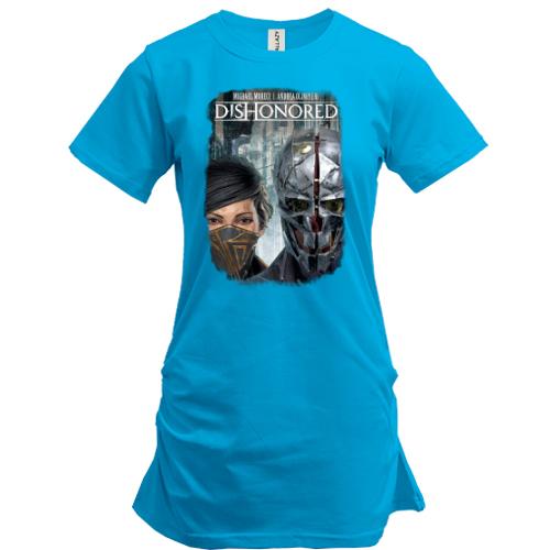 Подовжена футболка з постером гри Dishonored