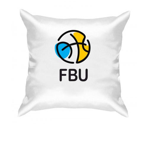 Подушка с лого федерации баскетбола Украины
