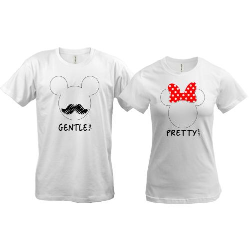 Парные футболки Gentle man - Pretty lady