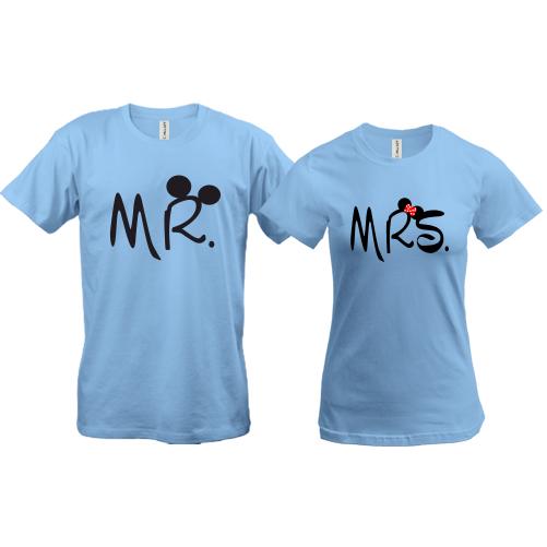 Парные футболки Mr  - Mrs (Mickey style)
