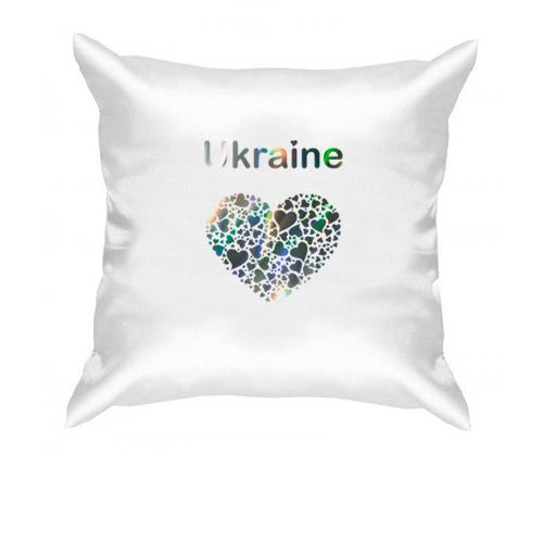 Подушка Ukraine - серце (голограма) (голограма)