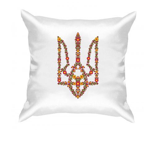 Подушка з квітковим гербом України (2)