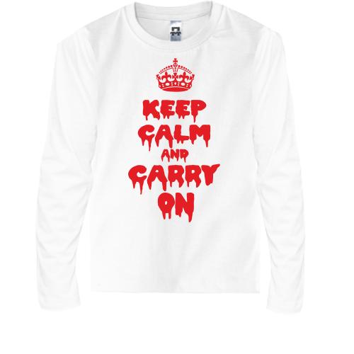 Дитячий лонгслів KEEP CALM (Helloween style)