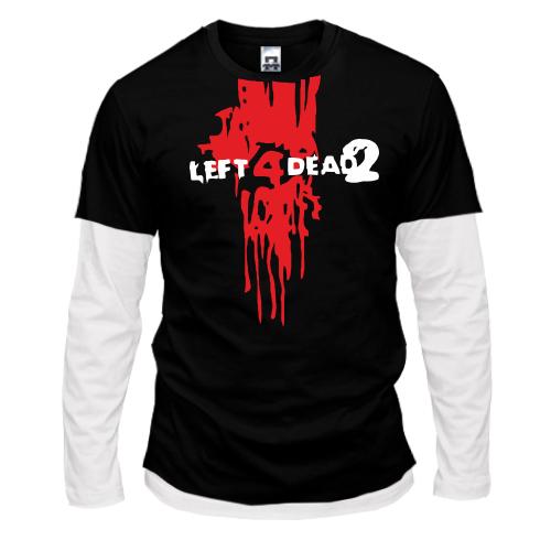 Комбинированный лонгслив Left 4 Dead 2 (кровь из шеи)