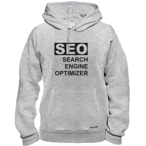Толстовка з написом «SEO SEARCH ENGINE OPTIMIZER»