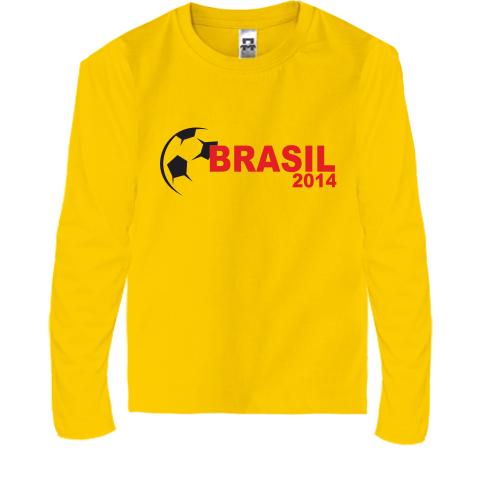Детская футболка с длинным рукавом BRASIL 2014 (Бразилия 2014)