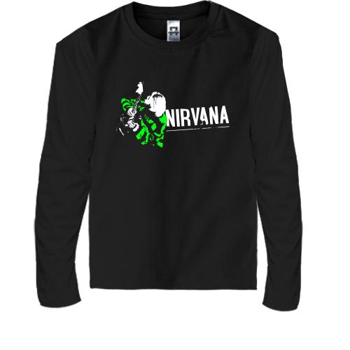 Детская футболка с длинным рукавом Курт Nirvana Black