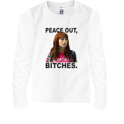 Дитячий лонгслів з Чарлі - Peace out, bitches