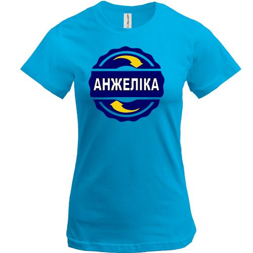 Футболка з ім'ям Анжеліка в колі
