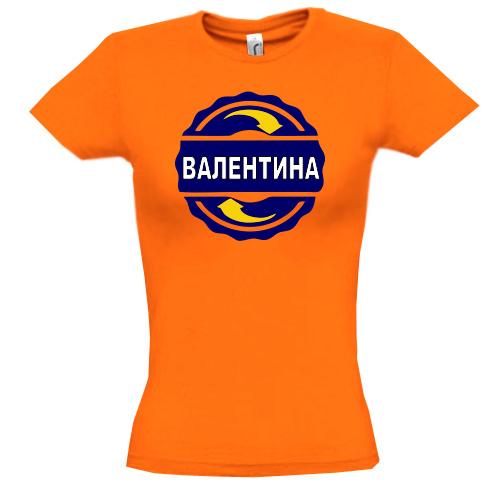 Футболка с именем Валентина в круге