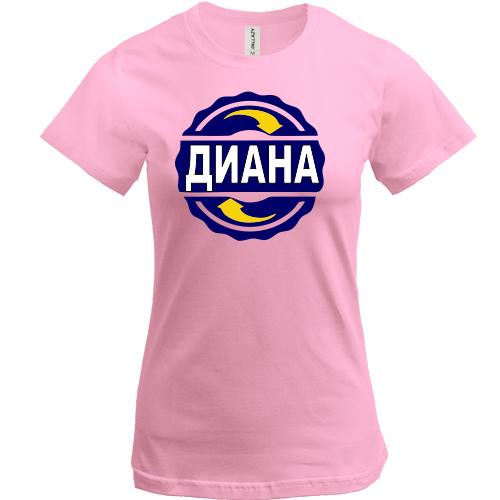 Футболка с именем Диана в круге
