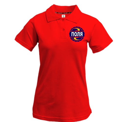 Жіноча футболка-поло з ім'ям Поля в колі