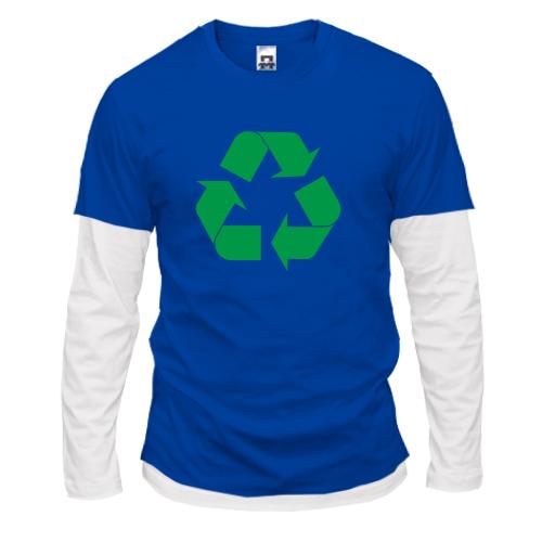 Лонгслив комби Recycle