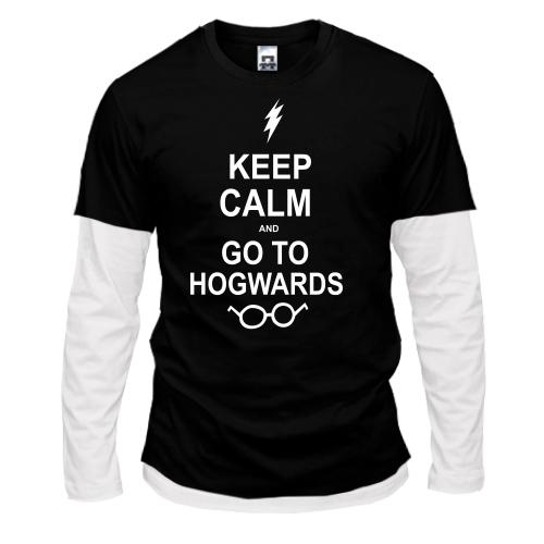 Комбінований лонгслів Keep calm and go Hogwards