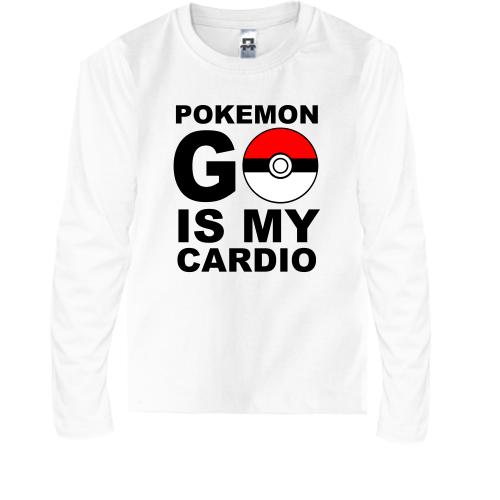 Детская футболка с длинным рукавом Pokemon go cardio