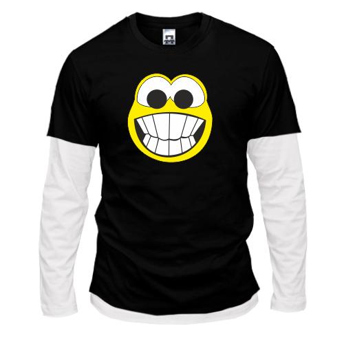 Лонгслив комби Crazy smile
