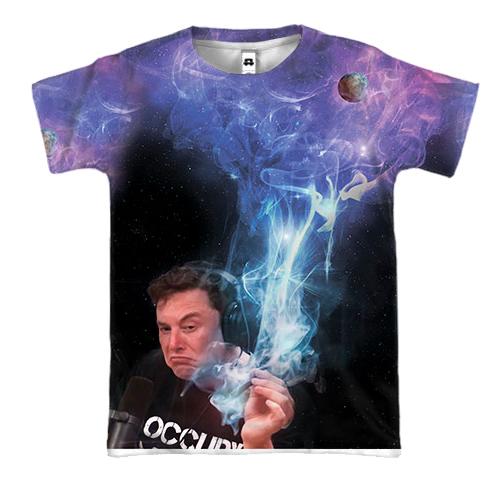 3D футболка Илон Маск с сигаретой