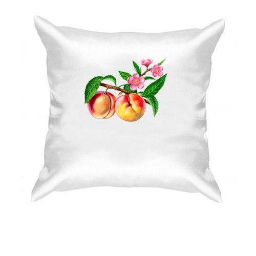 Подушка з квітучою гілкою персика