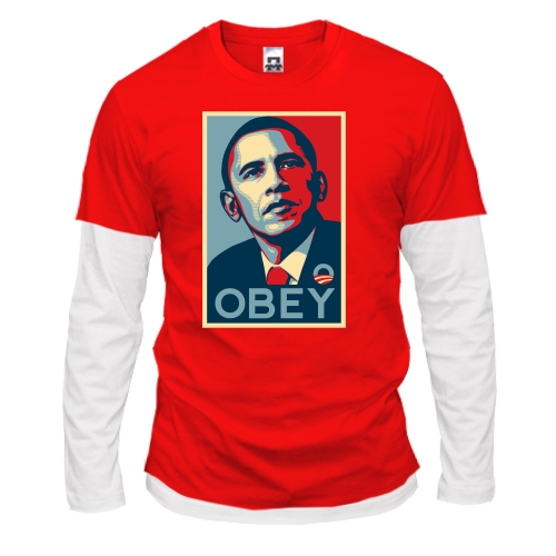 Лонгслив комби Obey Obama