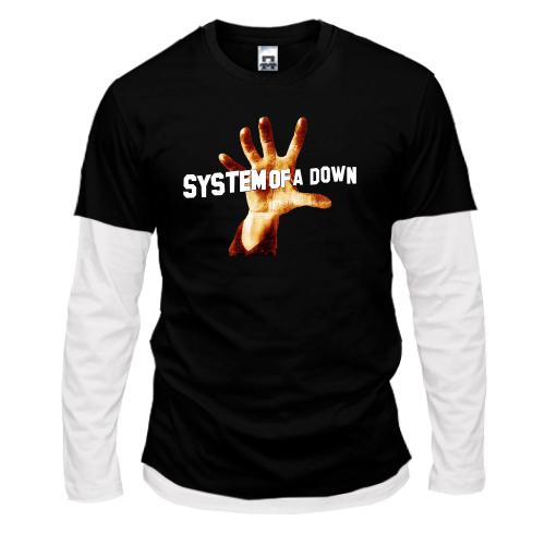 Комбінований лонгслів System of a Down з рукою