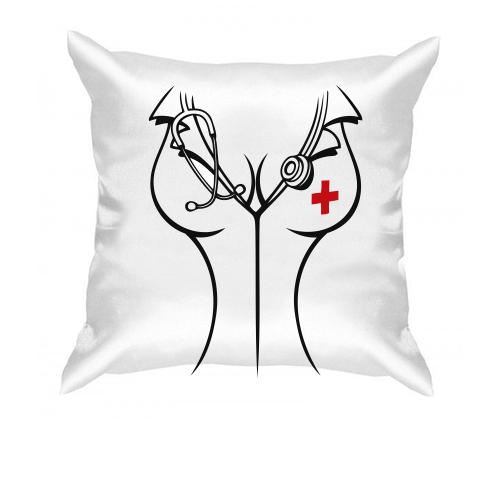 Подушка з силуетом медсестри