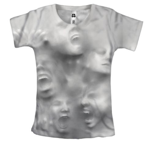Жіноча 3D футболка Привиди всередині