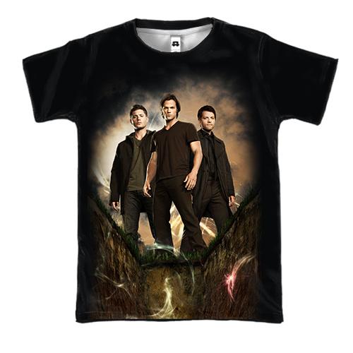 3D футболка Supernatural - Дін, Сем та Кас